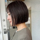 ミニボブオリーブベージュイメチェン顔周りカットショートボブ