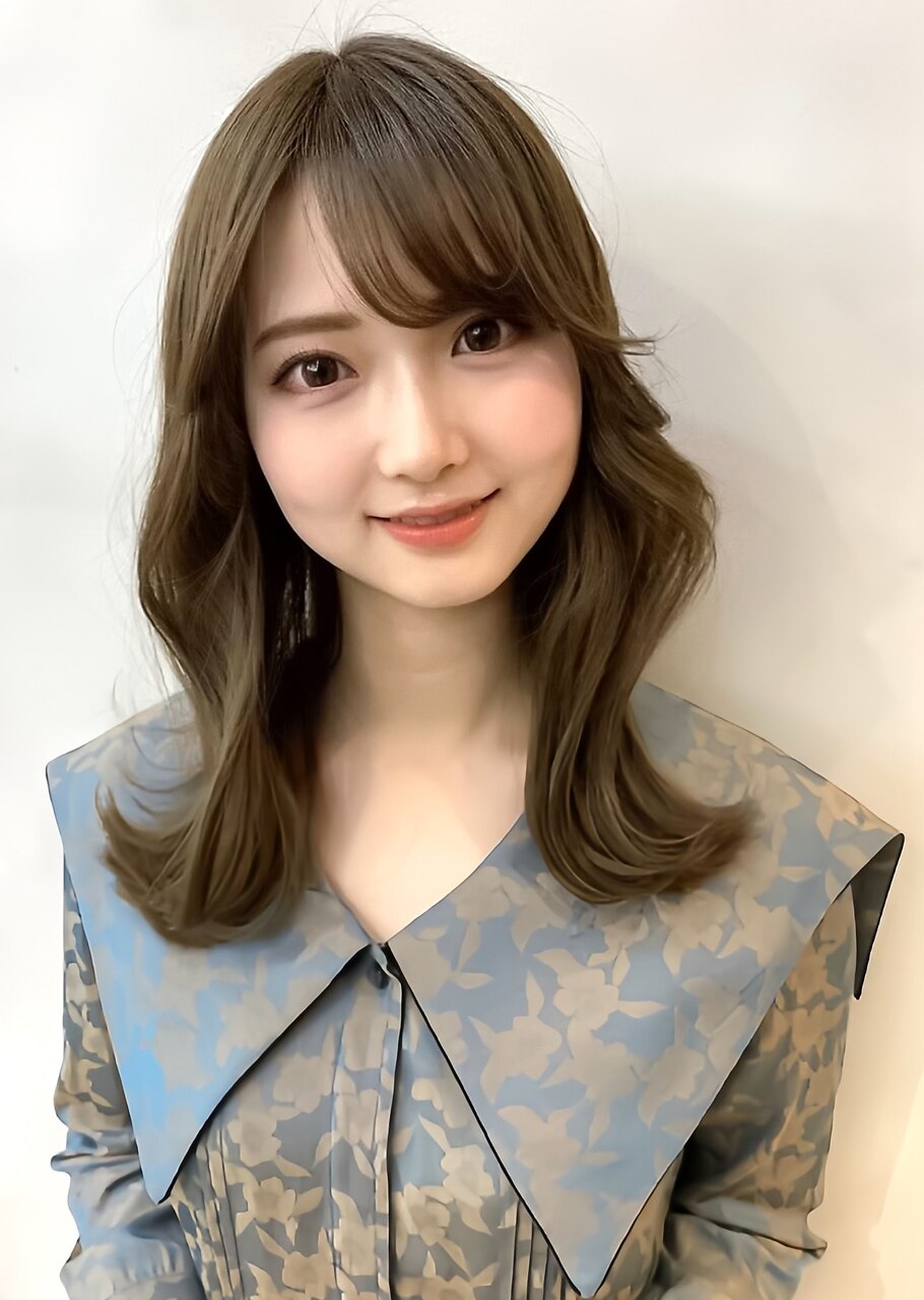 山村/グレージュくびれヘア/前髪カット/ヘッドスパ/髪質改善銀座