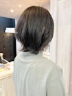 福山人気20代30代40代ブリーチなしダークグレージュくびれボブ