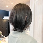 福山人気20代30代40代ブリーチなしダークグレージュくびれボブ