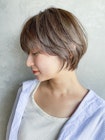 美髪ホワイトブロンドショートボブ_58595