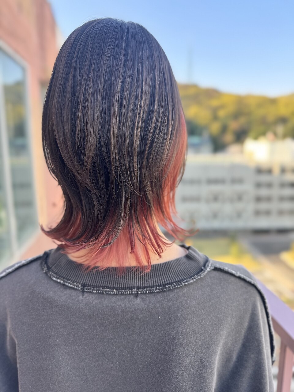 #ミニウルフ #ウルフ #インナーカラー #ピンク #韓国ヘア