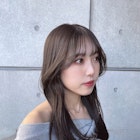 【SORA 安食】オリーブベージュ×韓国レイヤーカット