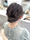 ミディアムアップヘア/参列ヘア／二次会ヘア／ヘアアレンジ