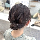 ミディアムアップヘア/参列ヘア/二次会ヘア/ヘアアレンジ