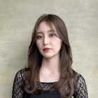 オリーブブラウンレイヤーカットオリーブベージュハッシュカット