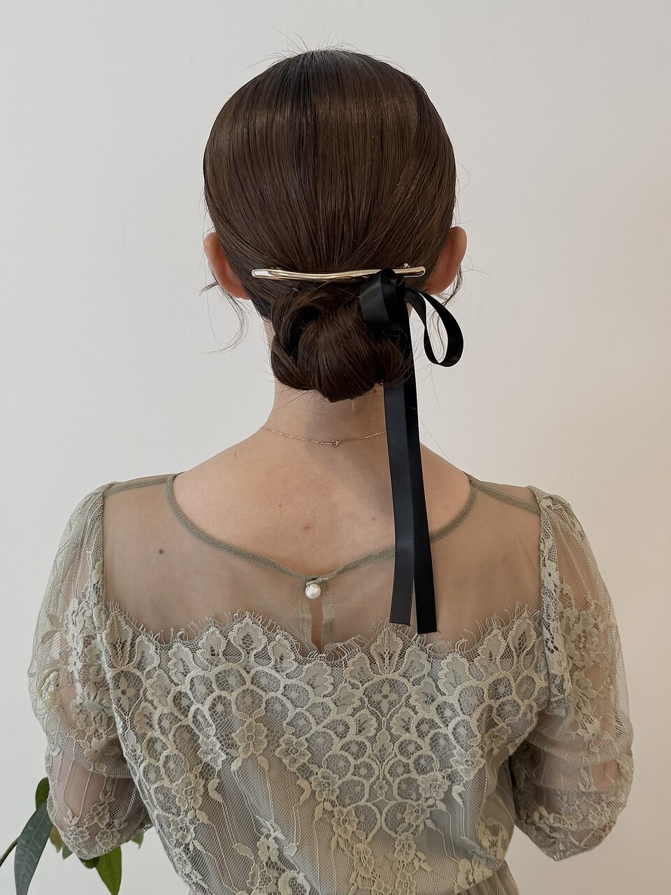 結婚式参列・お呼ばれヘア タイトシニヨンヘアセット