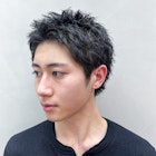 スパイキーショートブルーブラックスペインカール_F20585