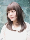 重ためバングのレイヤーモカブラウン【滝野】