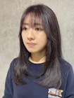 レイヤー前髪カットピンクブラウン髪質改善トリートメント