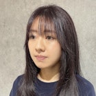 レイヤー前髪カットピンクブラウン髪質改善トリートメント