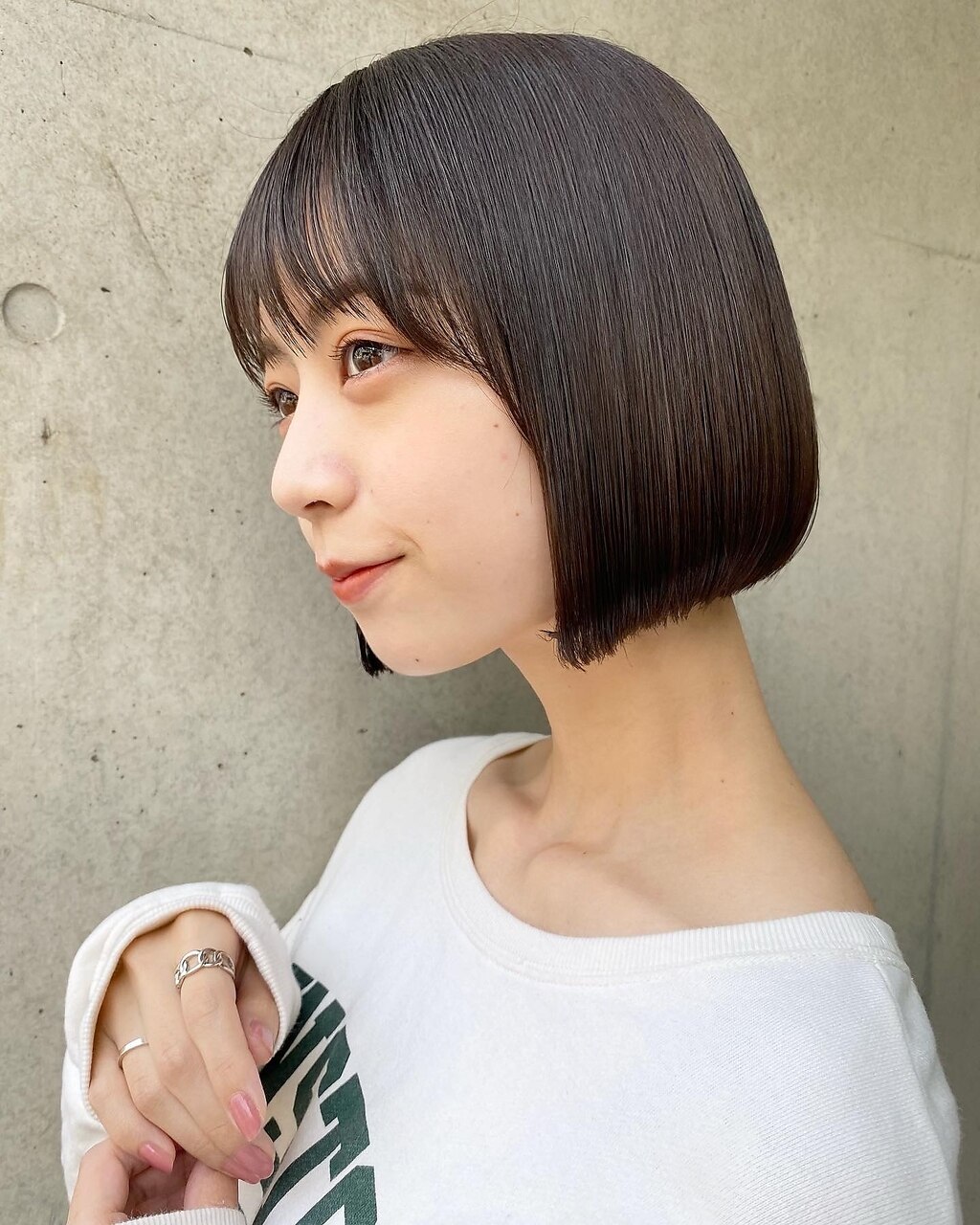 手ぐしでまとまるシンプルボブ×髪質改善ストレート