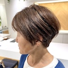 大人くびれショート/白髪ぼかしハイライト/武蔵小杉/自由が丘