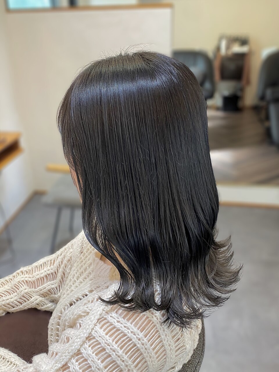 ダークグレージュ/暗髪カラー/地毛風/韓国ヘア/横浜
