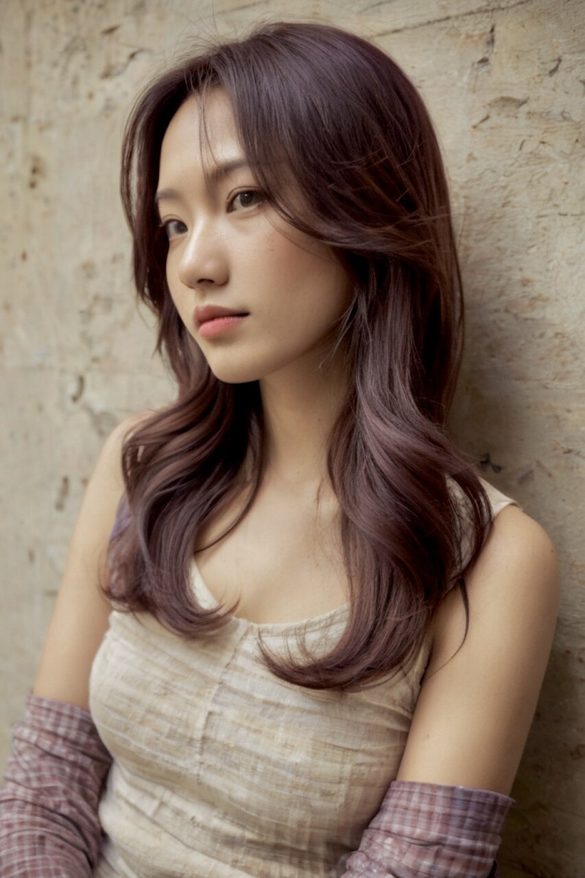 レイヤーカット×パープル