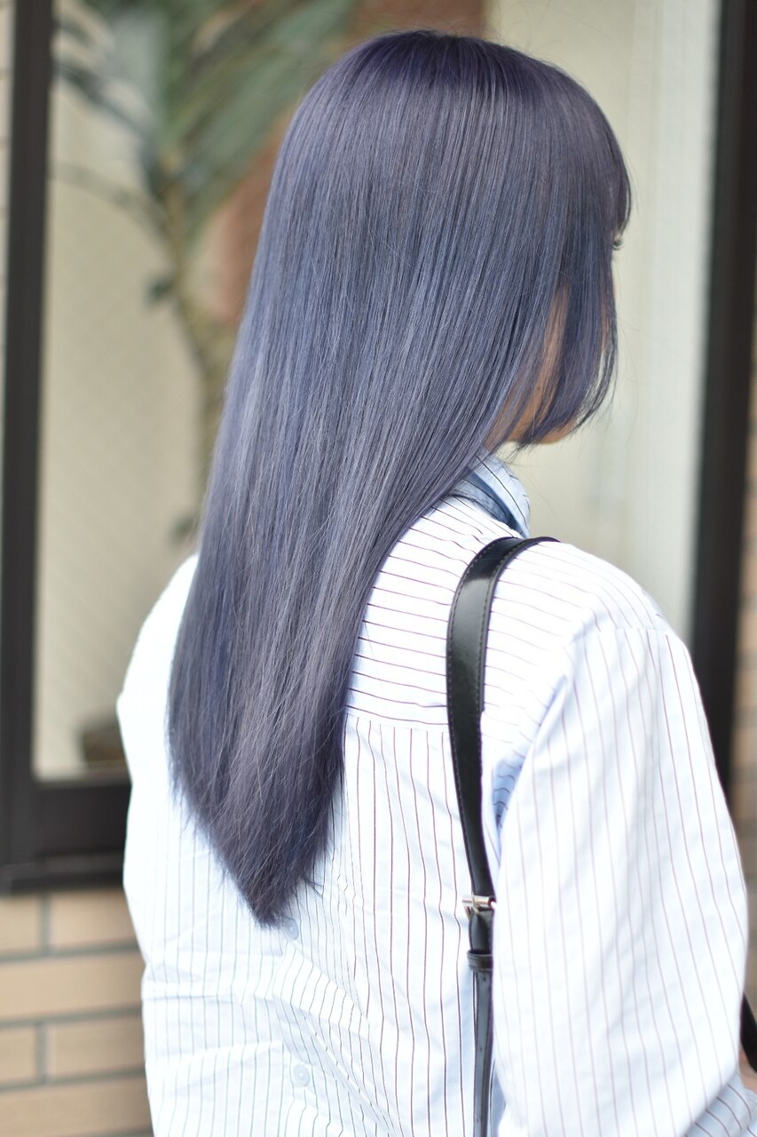 ホワイトブリーチに色抜けする【アマランスモーブ】