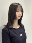 縮毛矯正/フェイスレイヤー/オリーブグレージュ