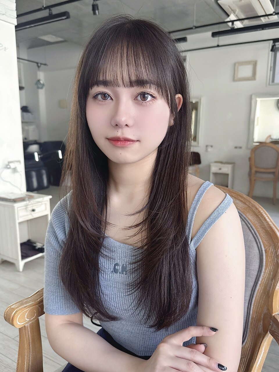 前髪カットサイドバングワイドバングフルバング前髪おくれ毛