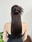 綺麗め韓国風カチモリハーフアップアレンジ