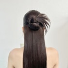 綺麗め韓国風カチモリハーフアップアレンジ