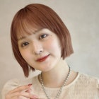 ボブ ベージュ ボブウルフ チェリーブラウン デジタルパーマ