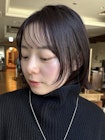 ★黒髪ハッシュボブ/地毛風カラー/暗髪/艶カラー/銀座有楽町30代