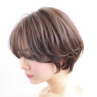 くびれヘア韓国風巻きアプリコットオレンジ夏ハイライトカラー