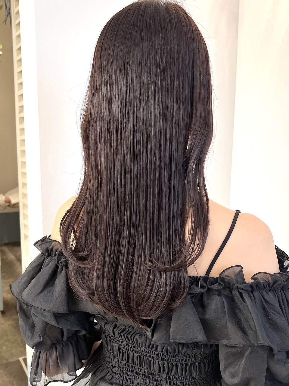 ラベンダーブラウン夏カラーくびれヘアくびれミディアム銀座
