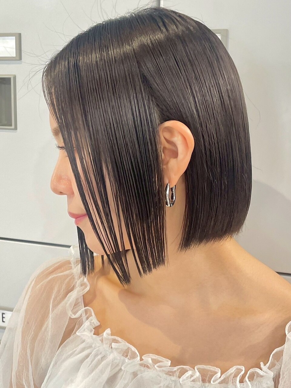 30代40代大人女性/前髪ありショートボブ/ショートヘア/髪質改善