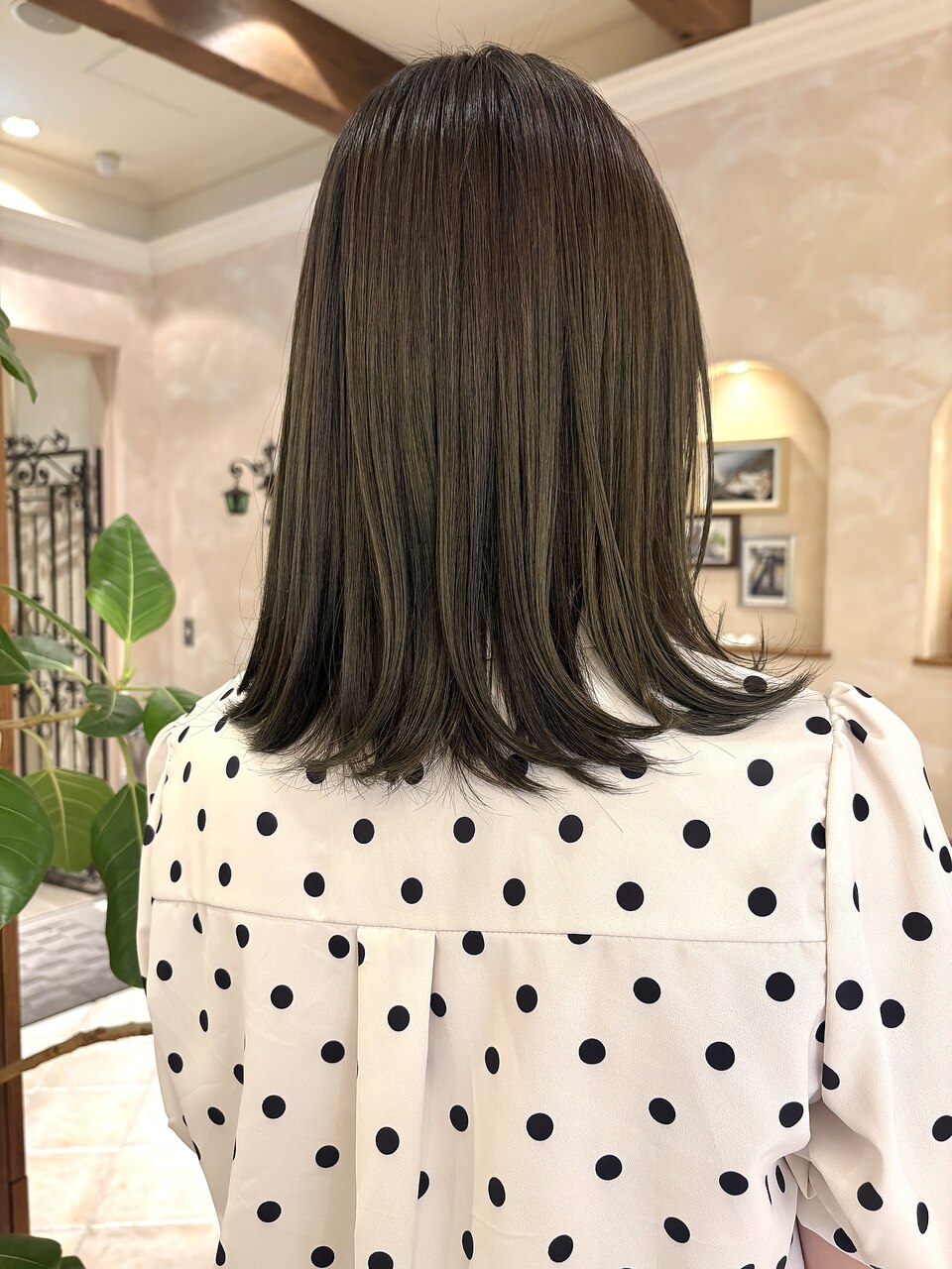 ★切りっぱなしロブ結べるロブこならミディオリーブブラウン銀座