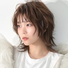 【La fith】ウルフヘア×オリーブブラウン×シースルーバング