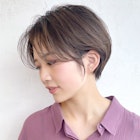 ショート美髪韓国ヘアおくれ毛前髪カット_ba349151