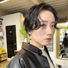 NUDEウエーブパーマショート フェザーショート ハンサムショート