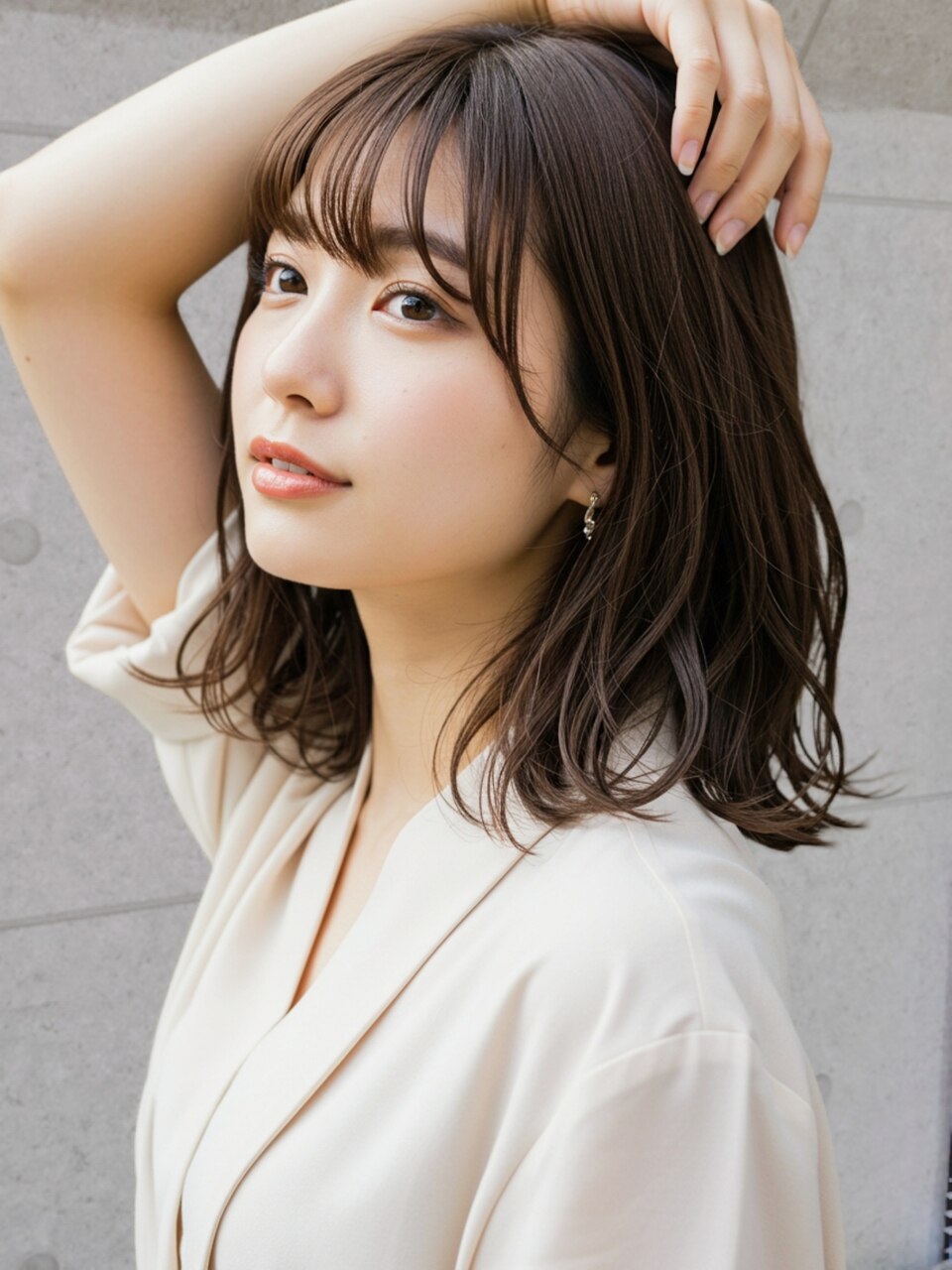 鎖骨ミディアムレイヤー