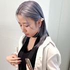 ペールブルー/ブリーチ/顔まわり