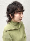 ミディアムウルフパーマ波巻きパーマ