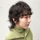 ミディアムウルフパーマ波巻きパーマ