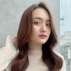 ミニウルフチェリーブラウンブリーチなしレイヤー韓国前髪/原宿