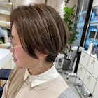大人ショート/ショートボブ/白髪ぼかしハイライト/武蔵小杉