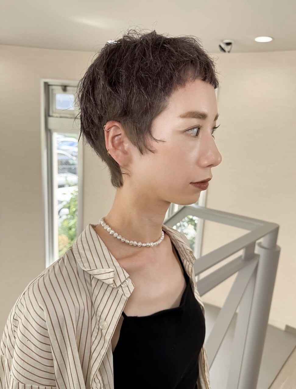 ピクシーベリーショート×ラベンダーグレージュ