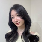 顔まわりレイヤー 艶カラー 暗髪 韓国風 髪質改善 福岡美容室