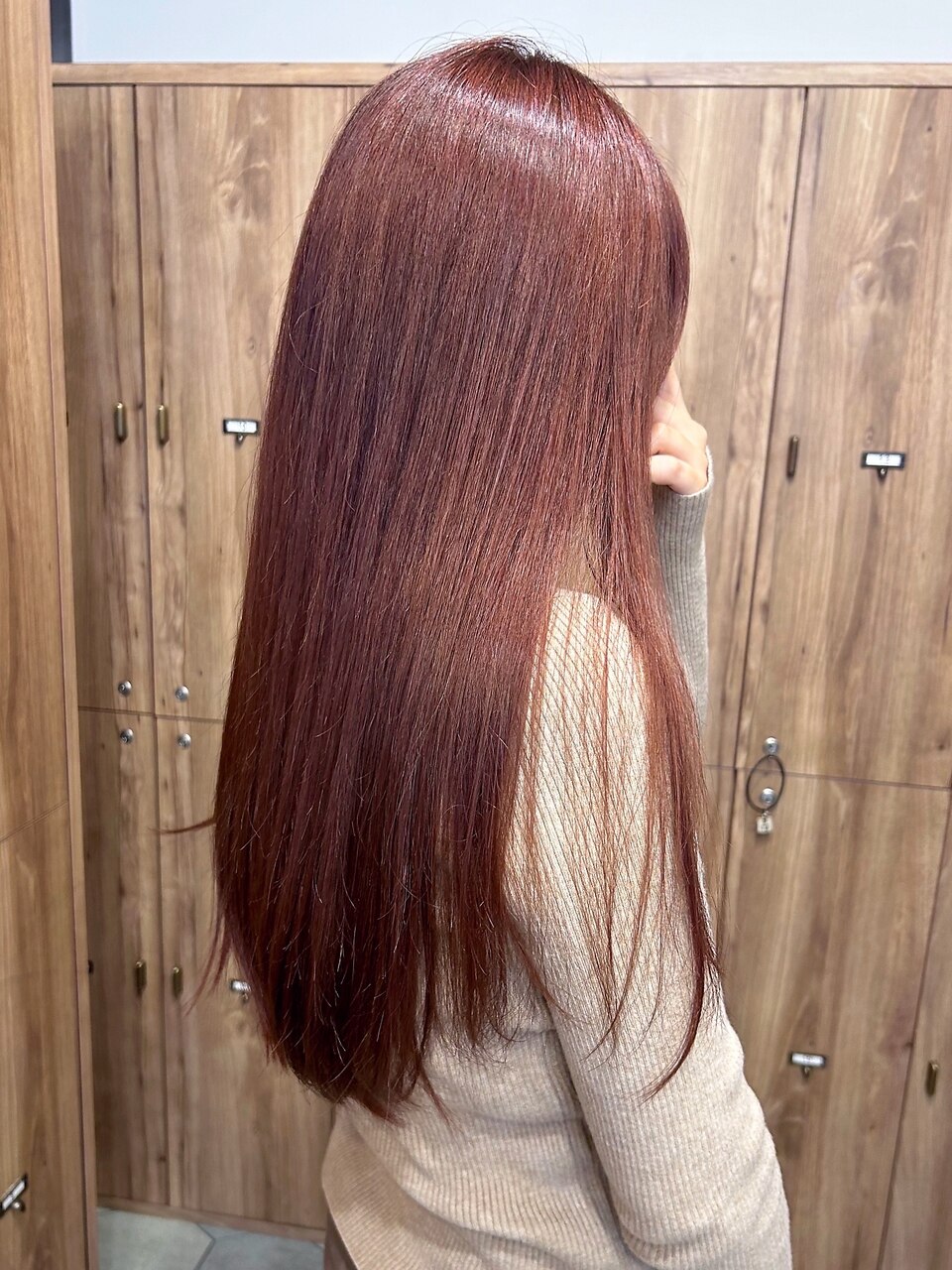 〇ピンクベージュ ブリーチなし 透明感カラー ピンクラベンダー