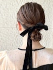結婚式ヘアアレンジ　ゆるっとお団子