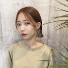 【Coral切りっぱなしボブ&インナーベージュカラー】