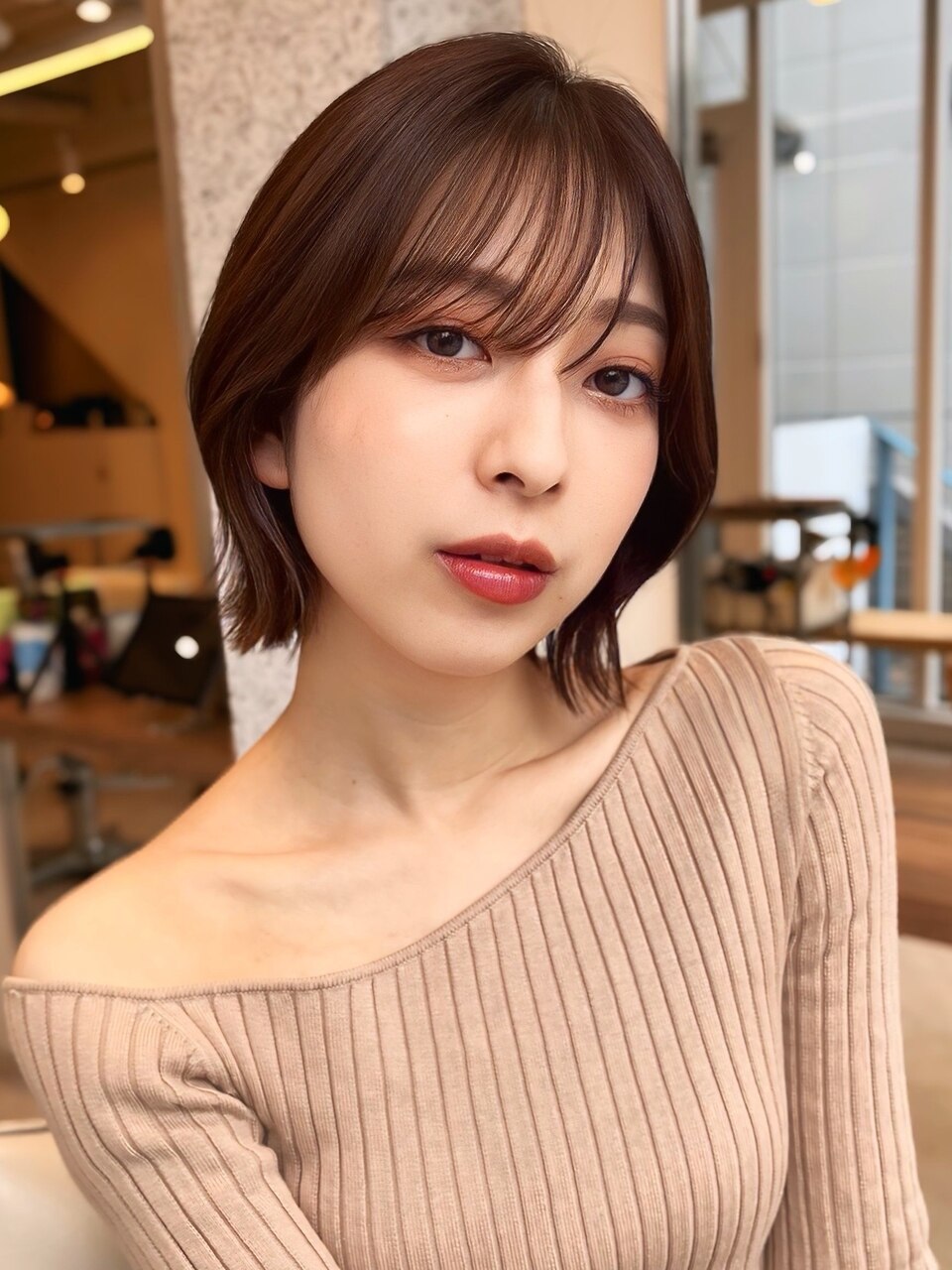 20 代30代40代ナチュラルボブ顔周りボブ大人ショートボブ顔周り