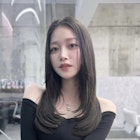 美髪韓国レイヤーイメチェン夏ハイライトカラーくびれヘア