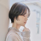 透けバング/くすみカラー/黒髪/丸み/マッシュショート/自由が丘