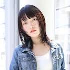 オン眉/ウルフボブ/アッシュブラック/インナーカラー/表参道