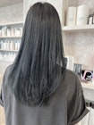 福山市美容室Caary暗髪！！透明感ブルーブラックカラー
