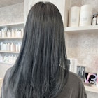 福山市美容室Caary暗髪!!透明感ブルーブラックカラー